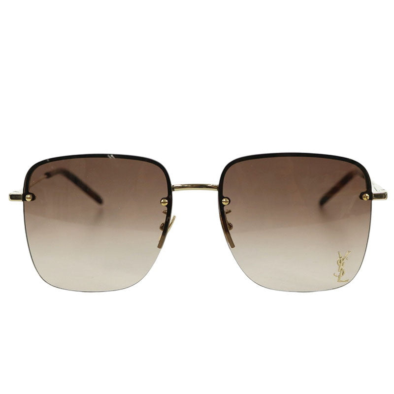 SAINT LAURENT PARIS SL312 Logo Square Sunglasses Size 58