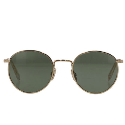 CELINE Gold Metal Round Frame Sunglasses Size 50