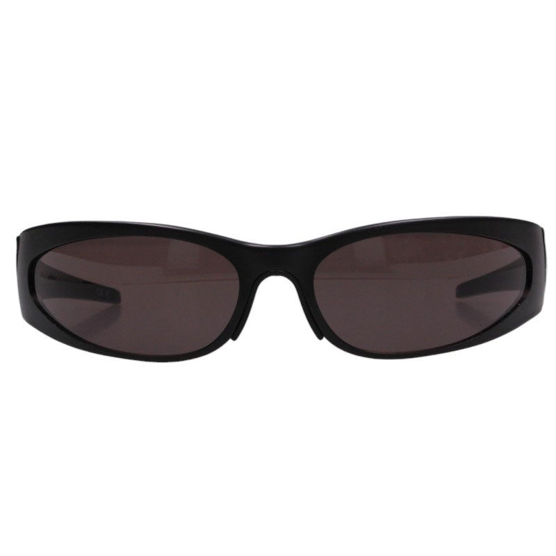 BALENCIAGA Black Metallic Frame Sunglasses Size 77