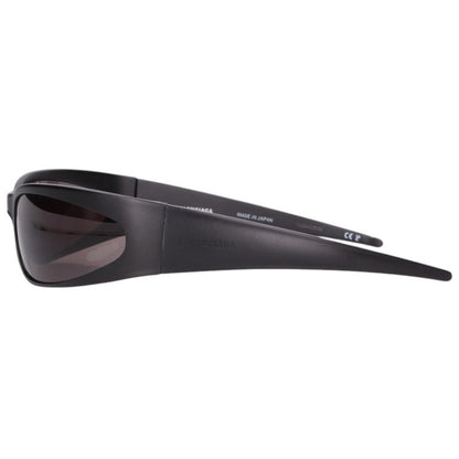 BALENCIAGA Black Metallic Frame Sunglasses Size 77