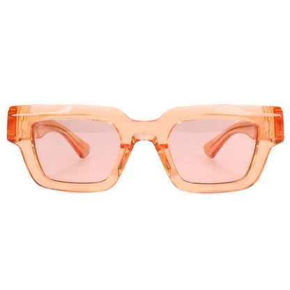 BOTTEGA VENETA Orange Gold Frame Sunglasses Size 49