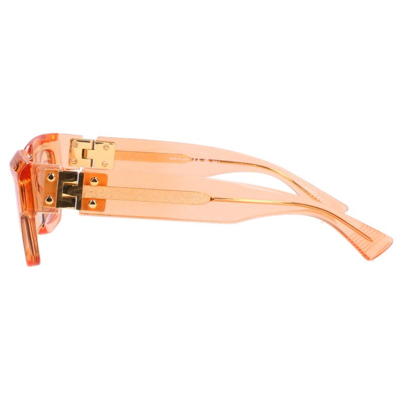 BOTTEGA VENETA Orange Gold Frame Sunglasses Size 49
