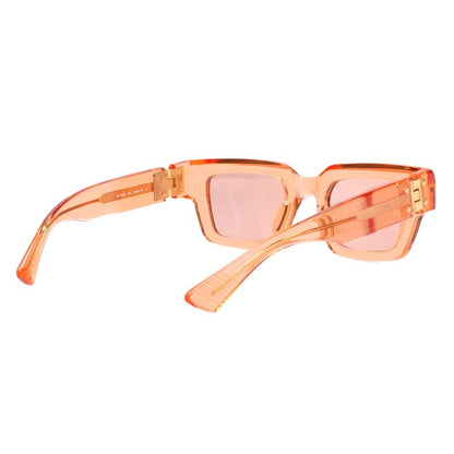 BOTTEGA VENETA Orange Gold Frame Sunglasses Size 49