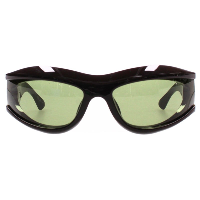 BOTTEGA VENETA Brown Yellow Cat Eye Sunglasses Size 72