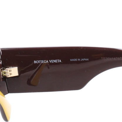 BOTTEGA VENETA Brown Yellow Cat Eye Sunglasses Size 72