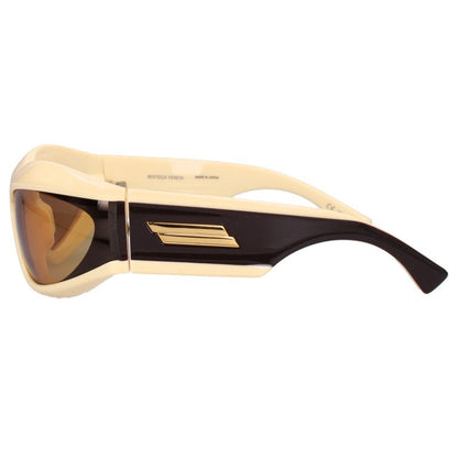 BOTTEGA VENETA Yellow Brown Cat Eye Sunglasses Size 72