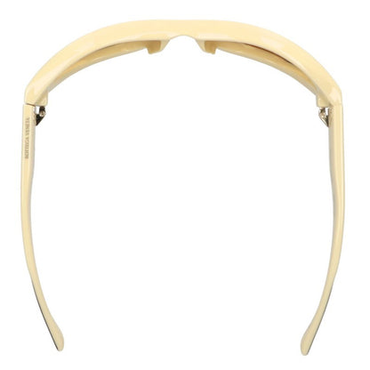 BOTTEGA VENETA Yellow Brown Cat Eye Sunglasses Size 72