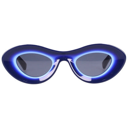 BOTTEGA VENETA Blue Oval Lens Sunglasses Size 46