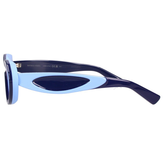 BOTTEGA VENETA Blue Oval Lens Sunglasses Size 46