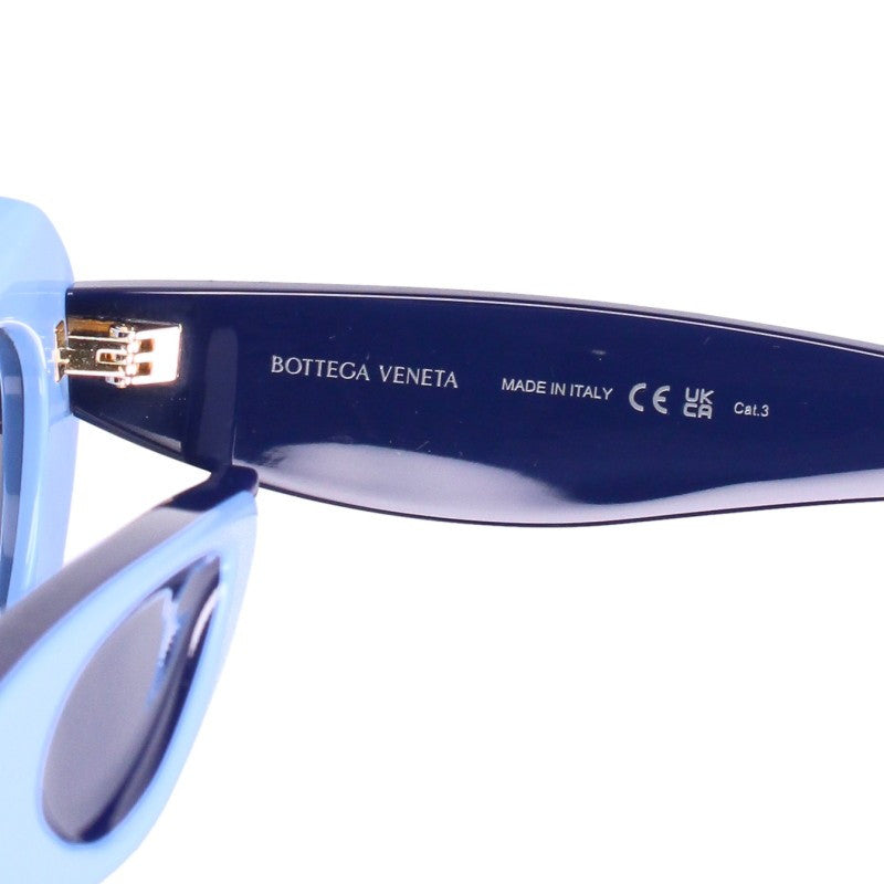 BOTTEGA VENETA Blue Oval Lens Sunglasses Size 46