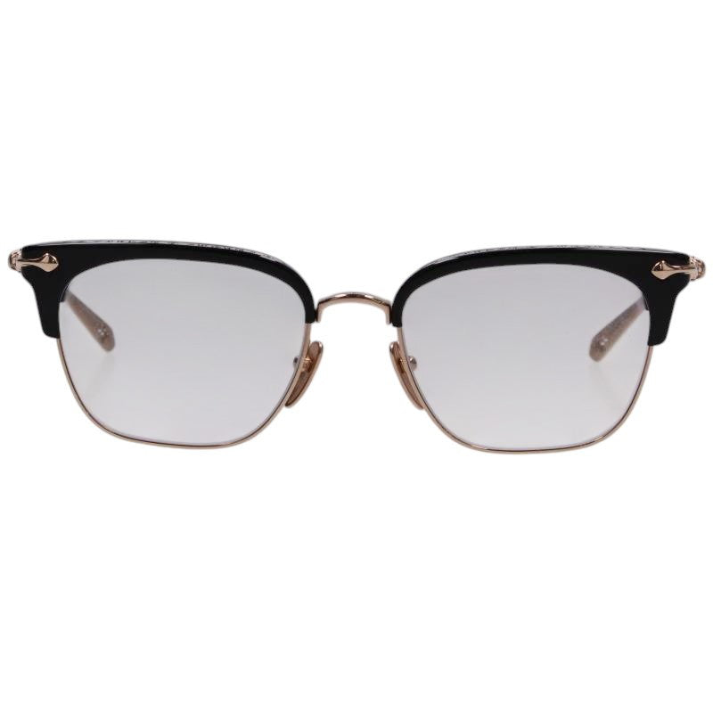 Chrome Hearts Crossball Half-Rim Square Sunglasses Size 54