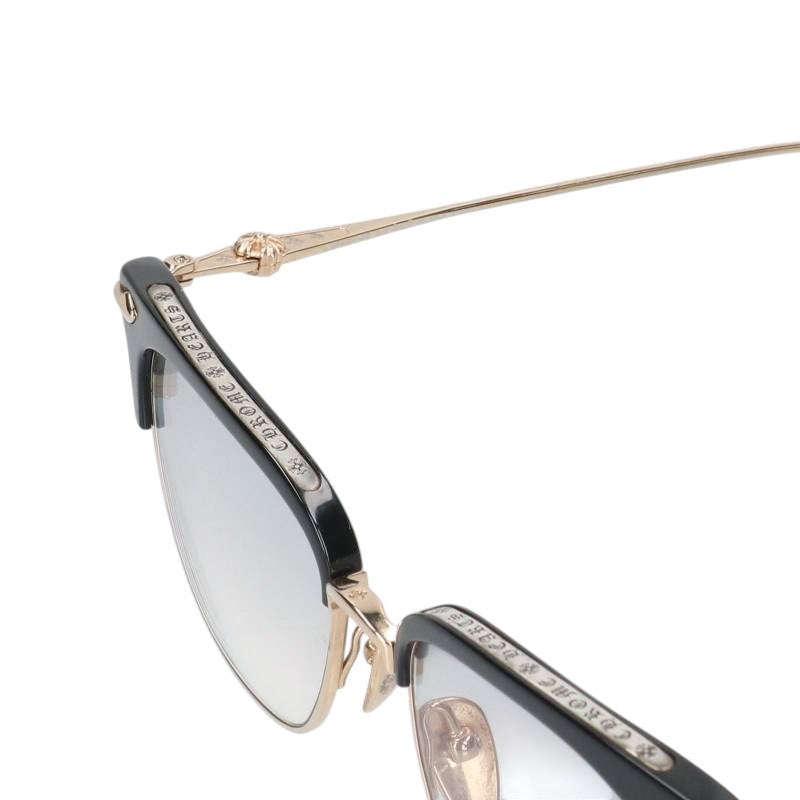 Chrome Hearts Crossball Half-Rim Square Sunglasses Size 54