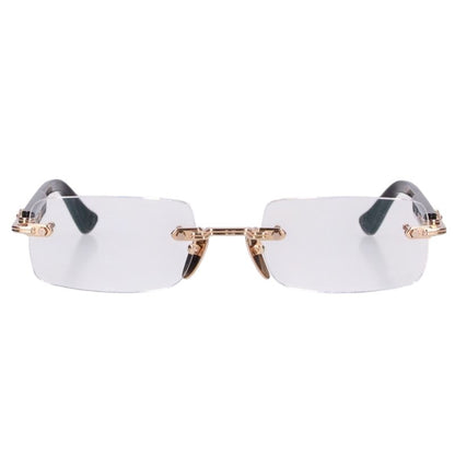 Chrome Hearts DEEP I Floral Cross Glasses Gold Size 54