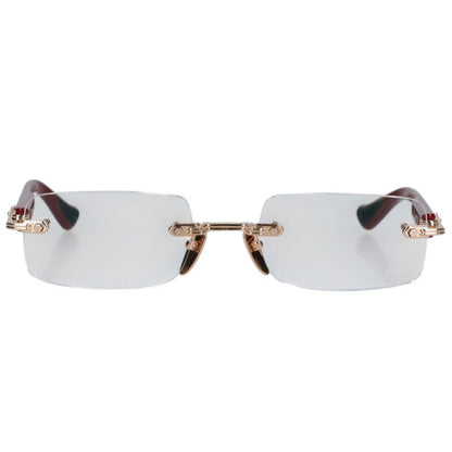 Chrome Hearts DEEP I Floral Temple Glasses Gold Size 54