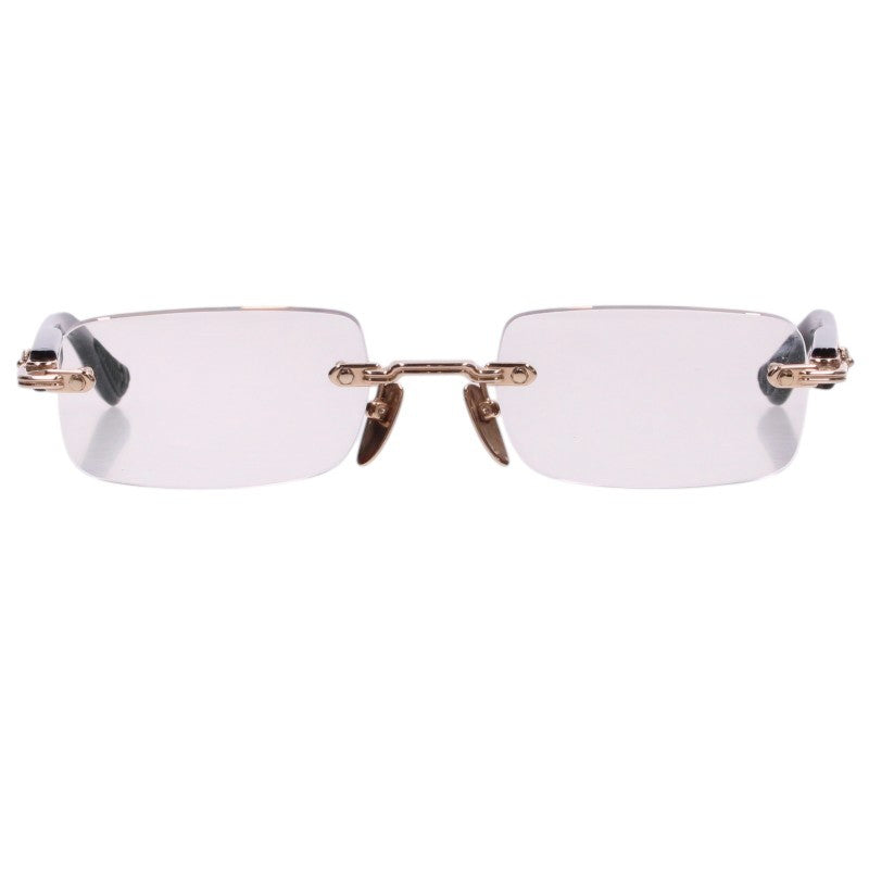Chrome Hearts DEEP I Floral Cross Glasses Black/Gold Size 54
