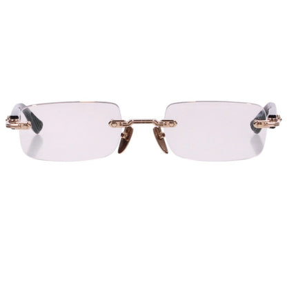 Chrome Hearts DEEP I Floral Cross Glasses Black/Gold Size 54