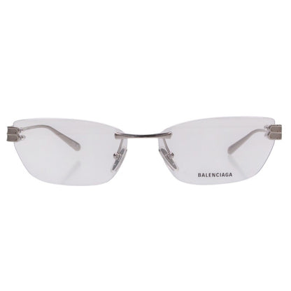 BALENCIAGA BB0490O Rimless Square Glasses Silver Size 62
