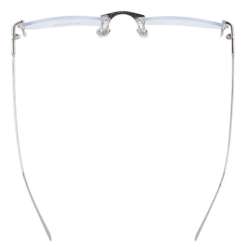 BALENCIAGA BB0490O Rimless Square Glasses Silver Size 62