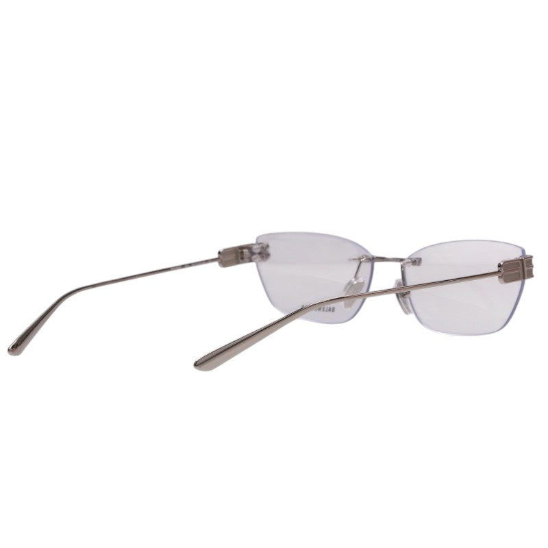 BALENCIAGA BB0490O Rimless Square Glasses Silver Size 62