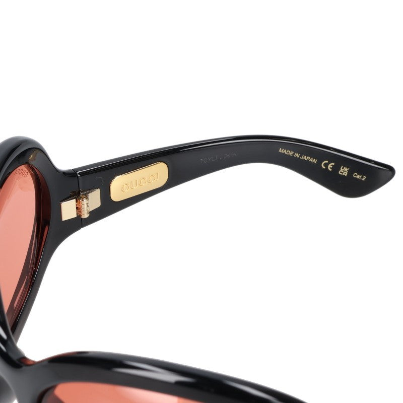 GUCCI GG1381S Big Face Black Frame Sunglasses Size 77