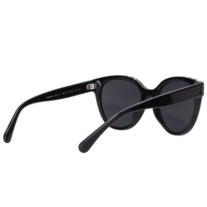 CHANEL Logo Print Butterfly Shape Sunglasses Black Size 54