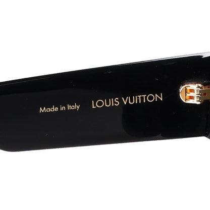 LOUISVUITTON Z1579E LV Crush Square Black Sunglasses Size 54