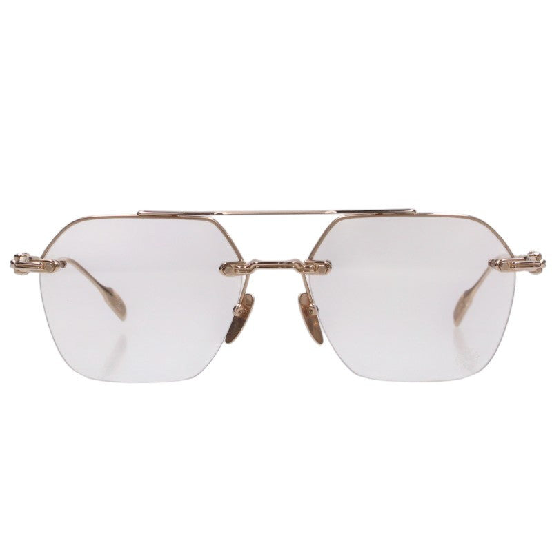 Chrome Hearts FLUID Filigree Motif Sunglasses Gold Size 58