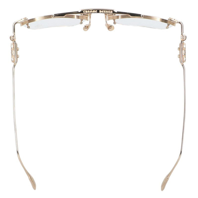 Chrome Hearts FLUID Filigree Motif Sunglasses Gold Size 58