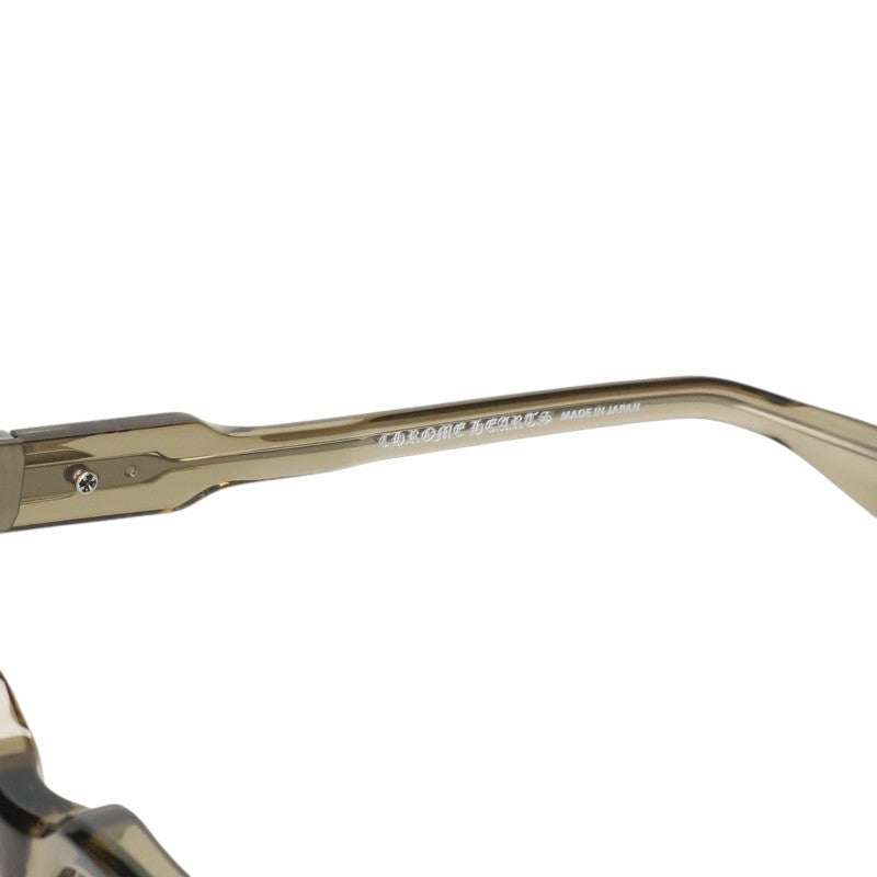 Chrome Hearts BULGE Clear Lens Glasses Brown Size 53