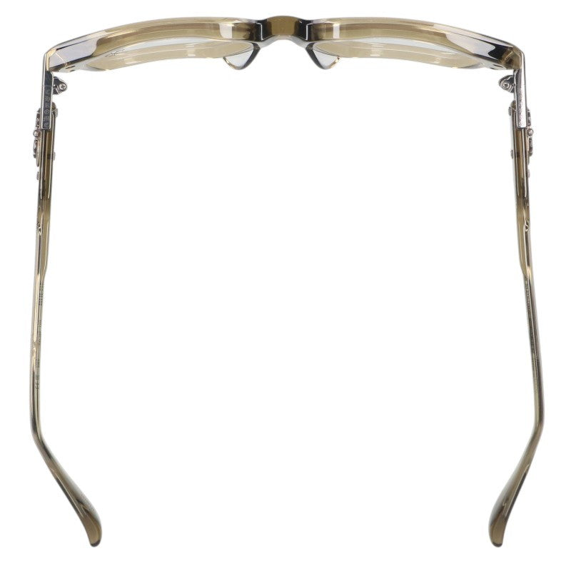 Chrome Hearts BULGE Clear Lens Glasses Brown Size 53