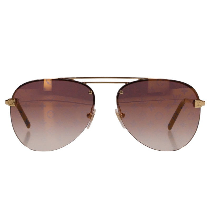 LOUISVUITTON Z1020E Clockwise Sunglasses Gold Size 60
