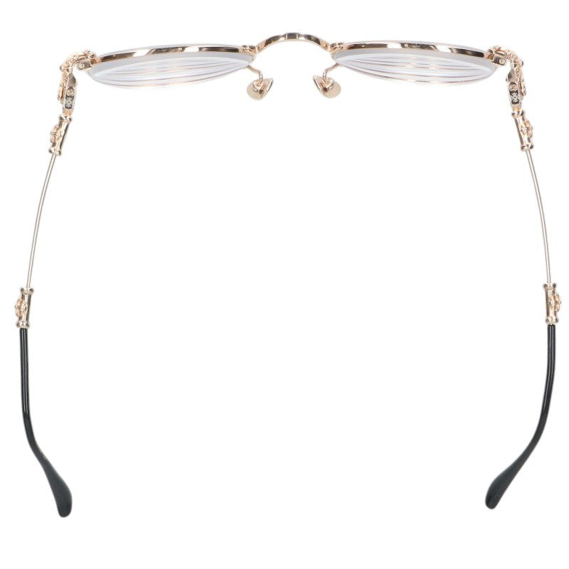 Chrome Hearts BUBBA-A Cross Temple Metal Glasses Size 49