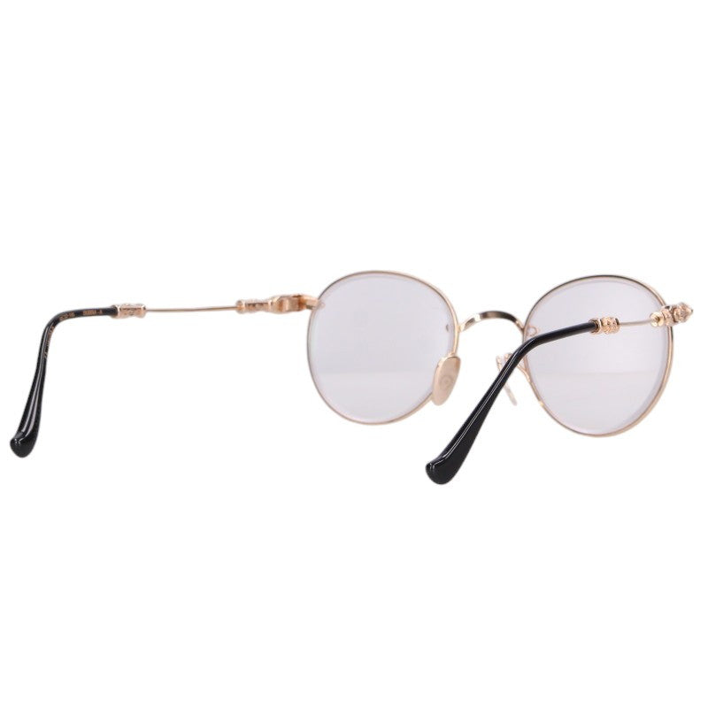Chrome Hearts BUBBA-A Cross Temple Metal Glasses Size 49
