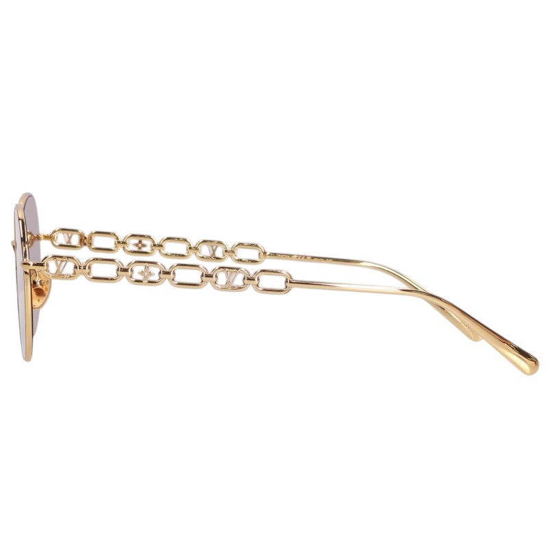 LOUISVUITTON My LV Chain Round Sunglasses Gold Size 49