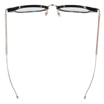 THOM BROWNE Square Metal Frame Glasses Black/Gold Size 52