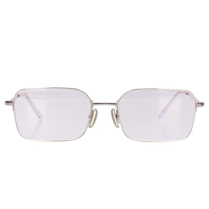 BALENCIAGA Metal Frame Glasses Silver Size 56