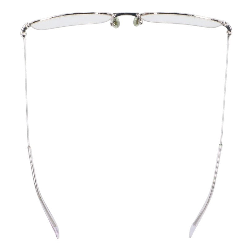 BALENCIAGA Metal Frame Glasses Silver Size 56