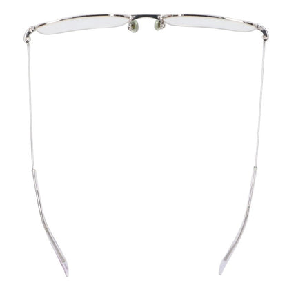 BALENCIAGA Metal Frame Glasses Silver Size 56