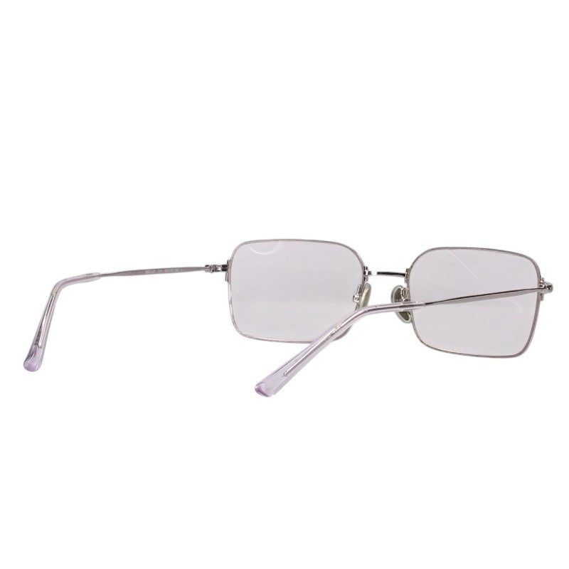 BALENCIAGA Metal Frame Glasses Silver Size 56