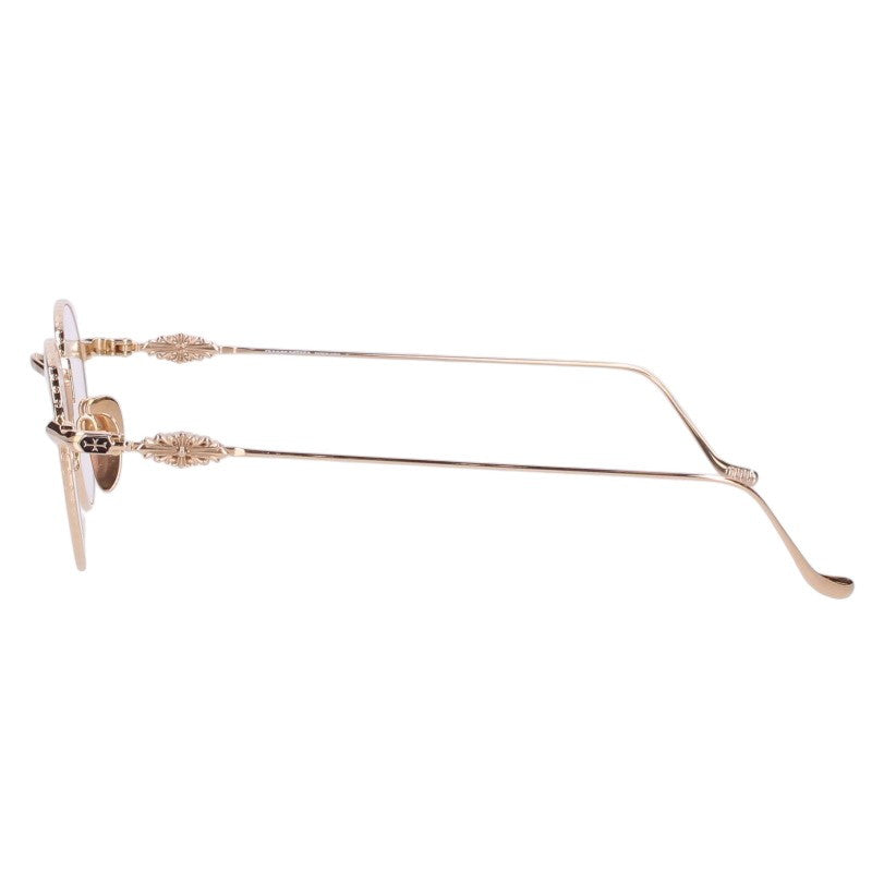 Chrome Hearts VAGIDICTORIAN III Floral Glasses Gold Size 48
