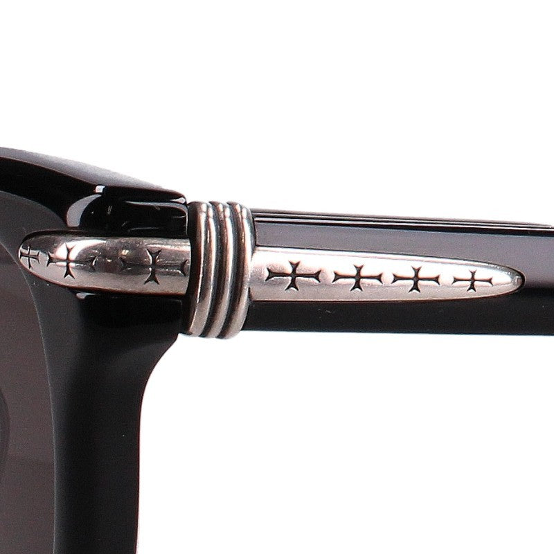 Chrome Hearts Clear Frame Sunglasses Black/Silver Size 52
