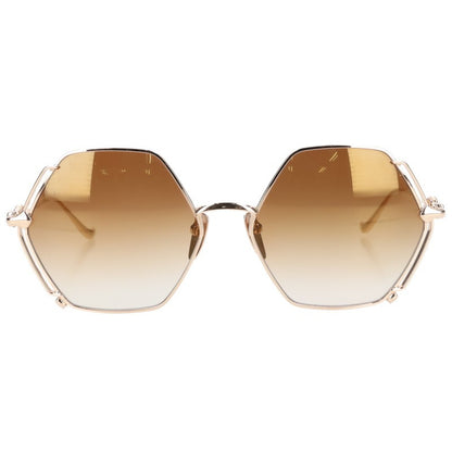 Chrome Hearts CREAMED Floral Hexagon Sunglasses Size 57