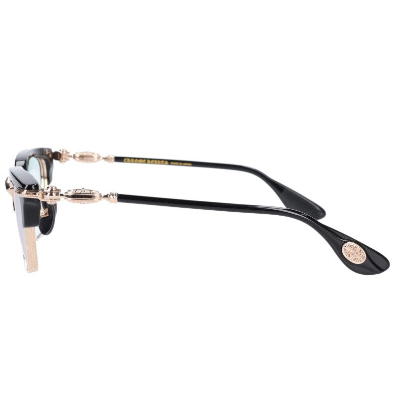 Chrome Hearts Floral Cross Glasses Black/Gold Size 53
