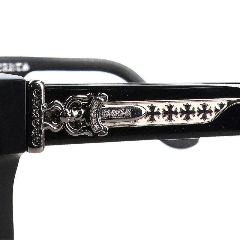 Chrome Hearts BOX OFFICER Pave Sunglasses Black Size 56