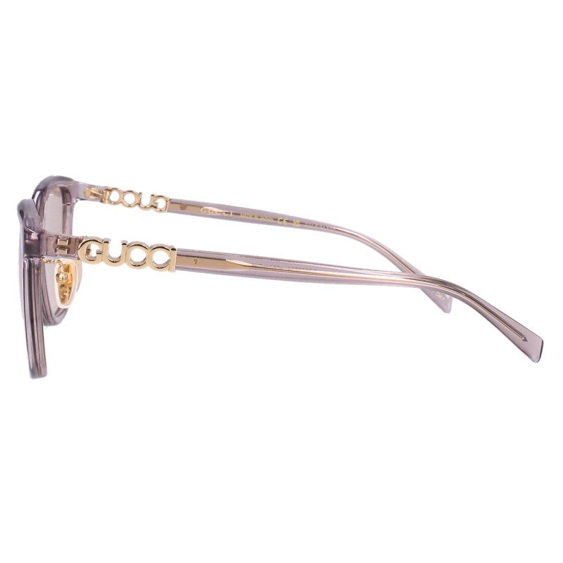 GUCCI GG2037SA Clear Gold Square Frame Sunglasses Size 54