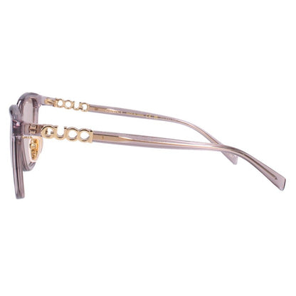 GUCCI GG2037SA Clear Gold Square Frame Sunglasses Size 54