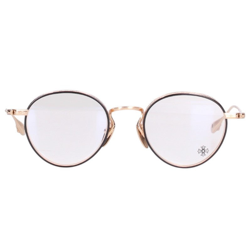 Chrome Hearts THICK Boston Frame Glasses Gold Size 48