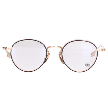 Chrome Hearts THICK Boston Frame Glasses Gold Size 48