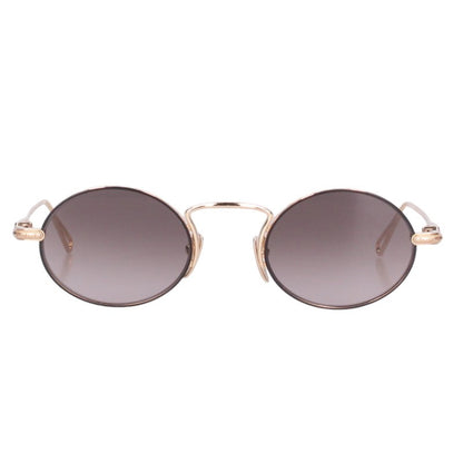 Chrome Hearts CH Plus Temple Oval Sunglasses Gold Size 48