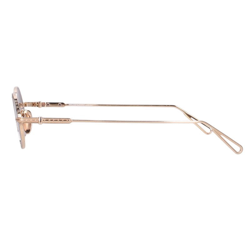 Chrome Hearts CH Plus Temple Oval Sunglasses Gold Size 48